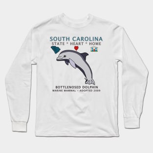 South Carolina - Bottlenosed Dolphin - State, Heart, Home - state symbols Long Sleeve T-Shirt